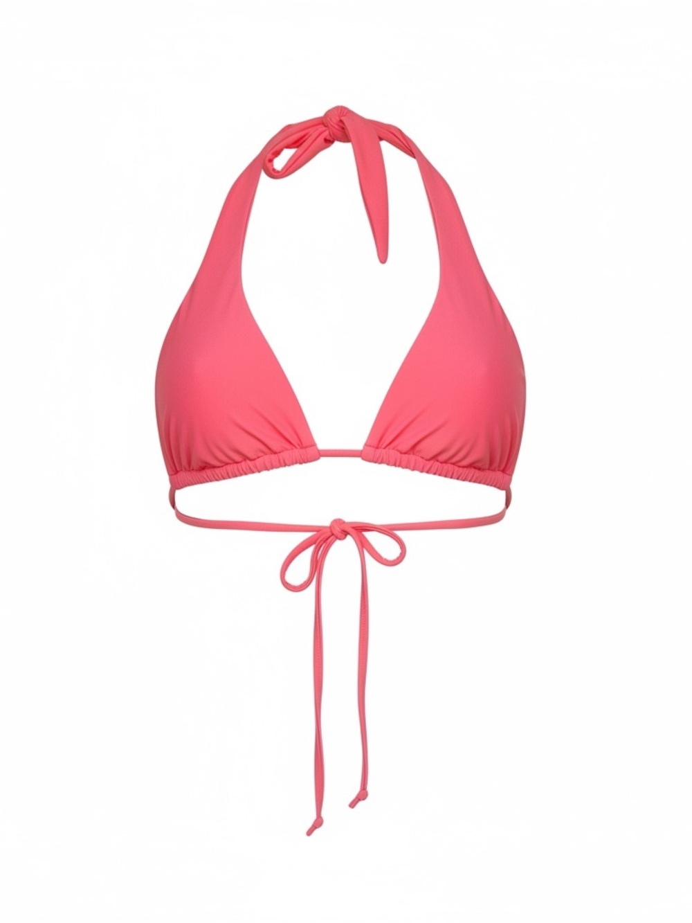 iNAMORATA Neon Coral Triangle Bikini Top